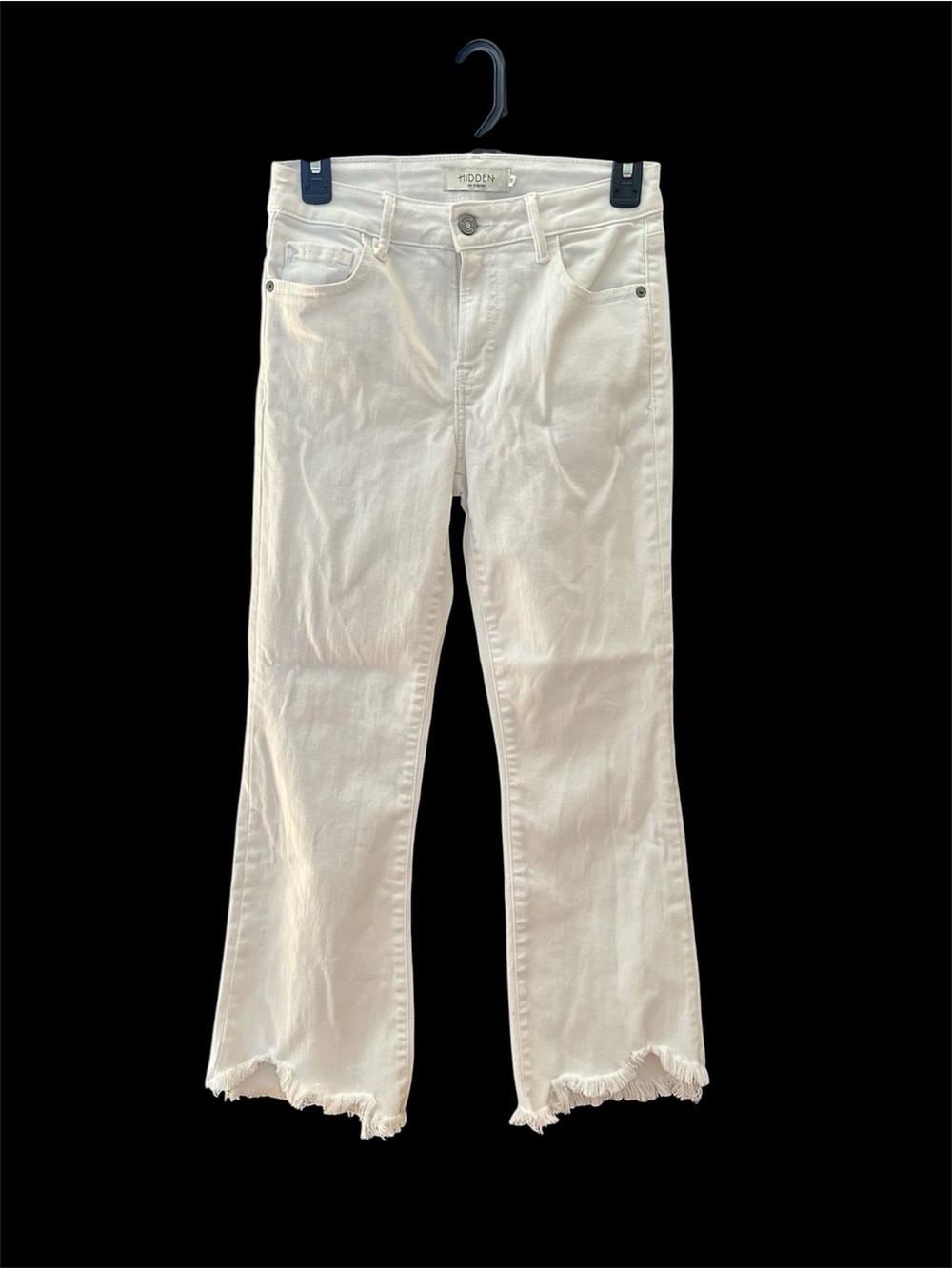 Hidden Happi Crop Fray Hem Denim NWOT